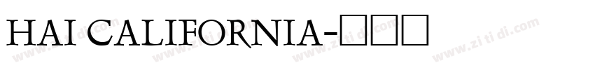 Hai California字体转换